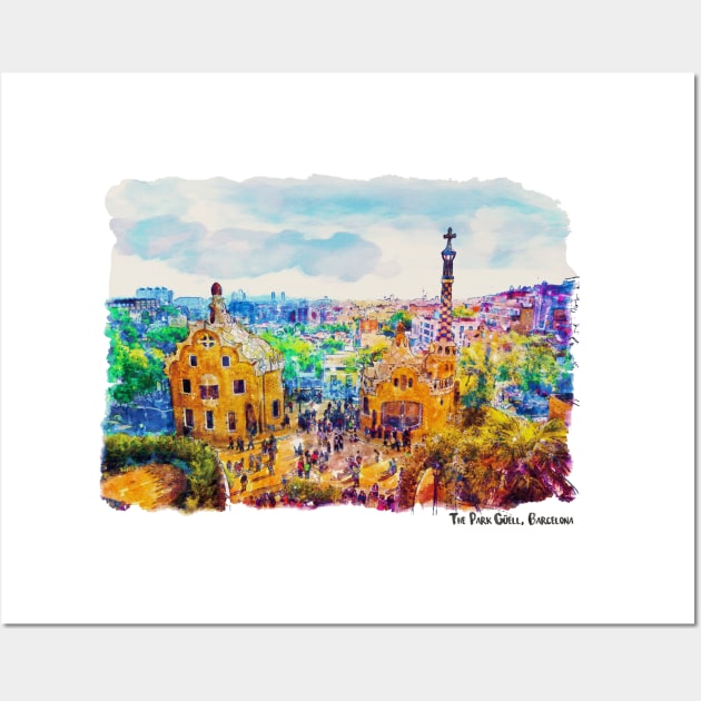 Park Guell Barcelona Wall Art by Marian Voicu